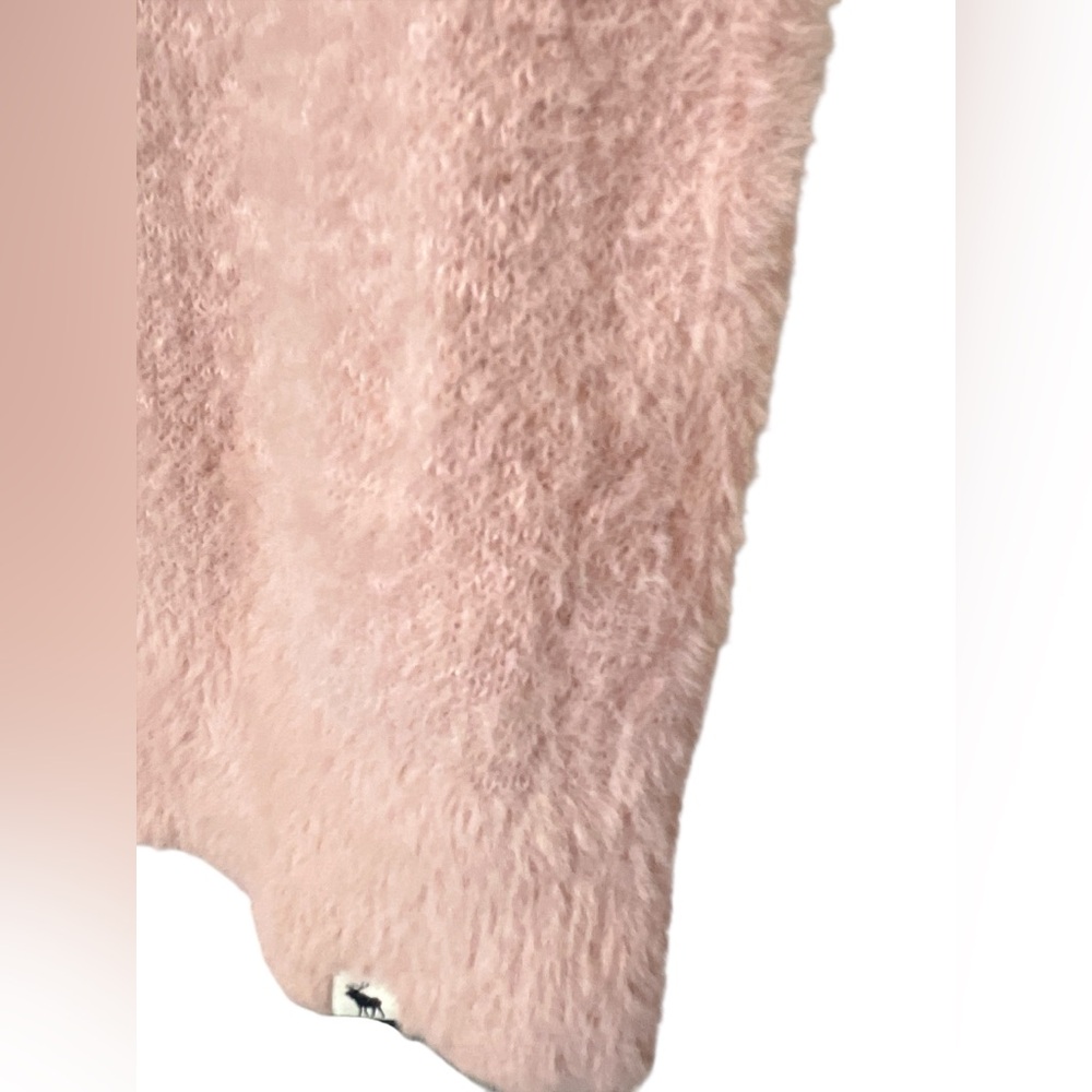 Abercrombie Kids Pink Cozy Fuzzy Sweater Vest Size 13-14 Academia Cottagecore - Picture 3 of 7